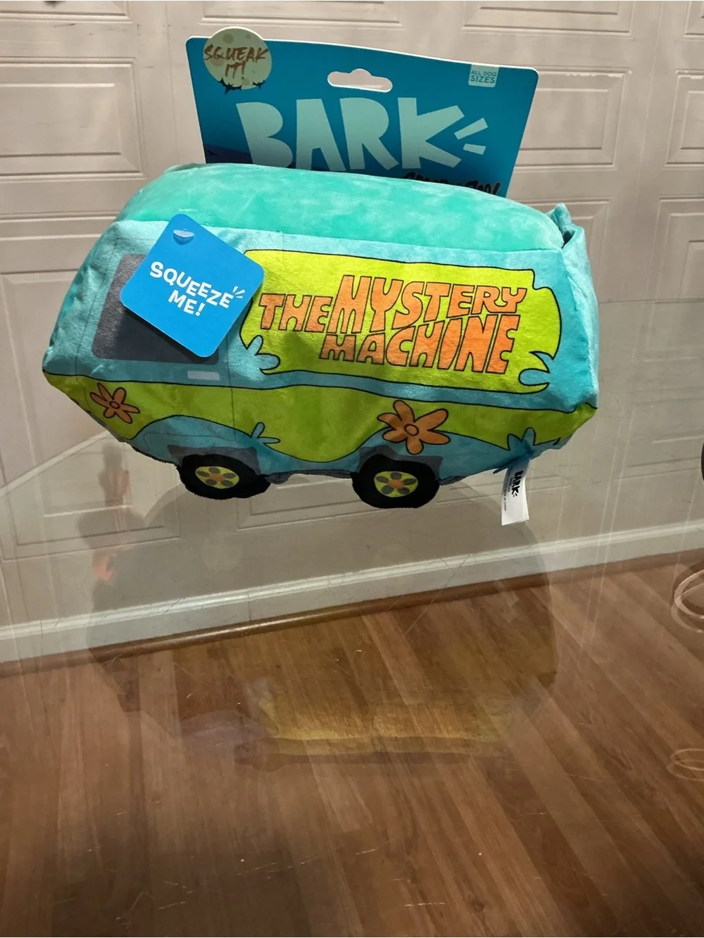 Bark Scooby Doo Mystery Machine Squeaky Crinkle Plush Dog Toy New Lg 12